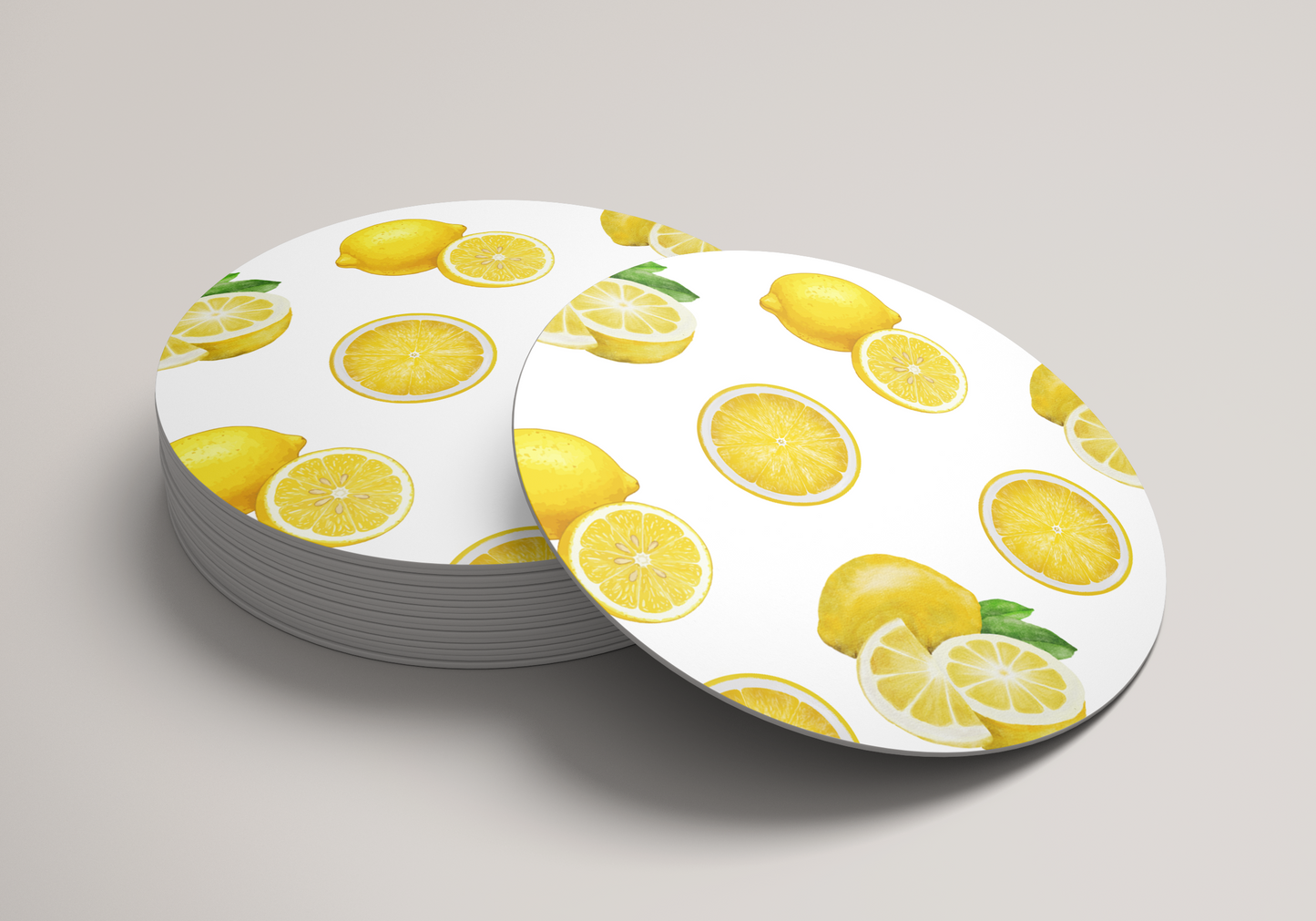 6x Lemon Coffee Coasters