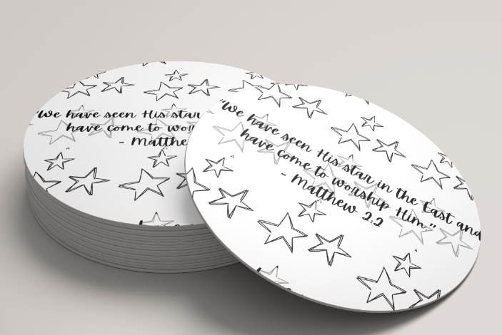 6x Christian Coffee Coasters