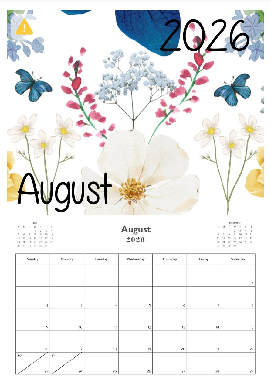 A3 Wiro Wall Calendar 2026