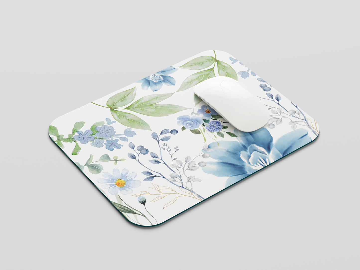 Blue Florals Mousepad