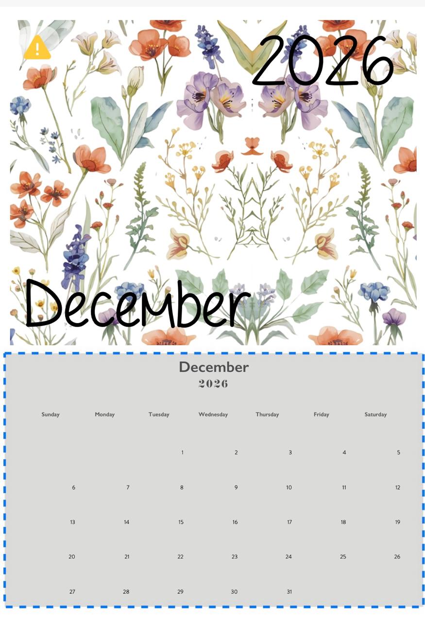 A3 Wiro Wall Calendar 2026