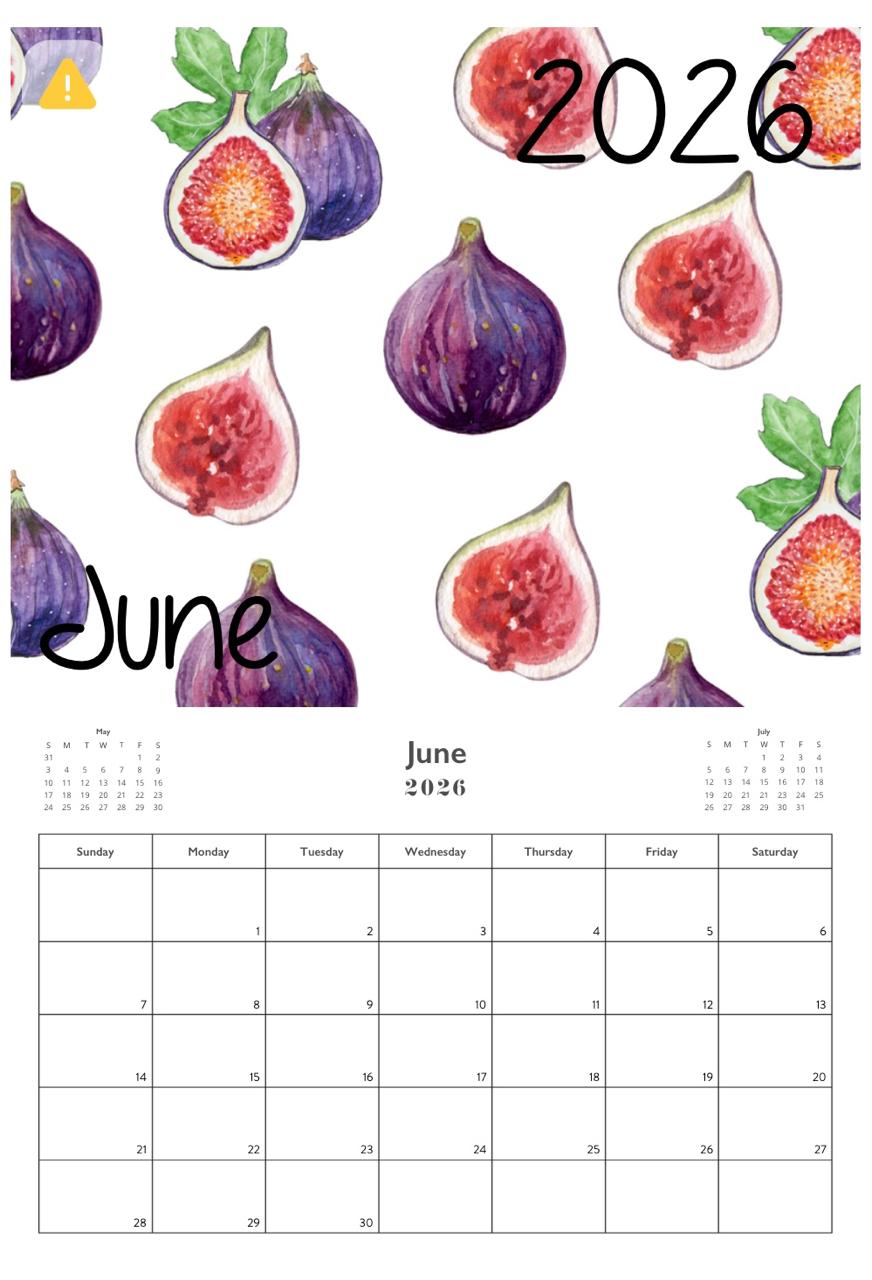 A3 Wiro Wall Calendar 2026