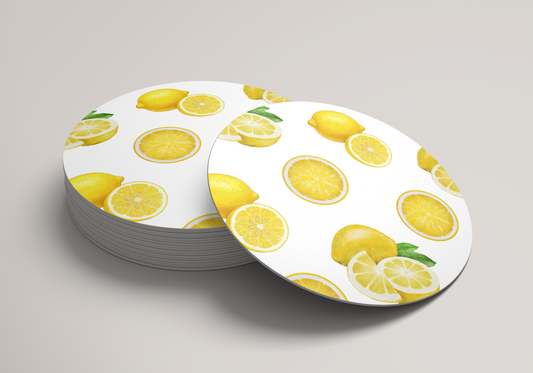6x Lemon Coffee Coasters