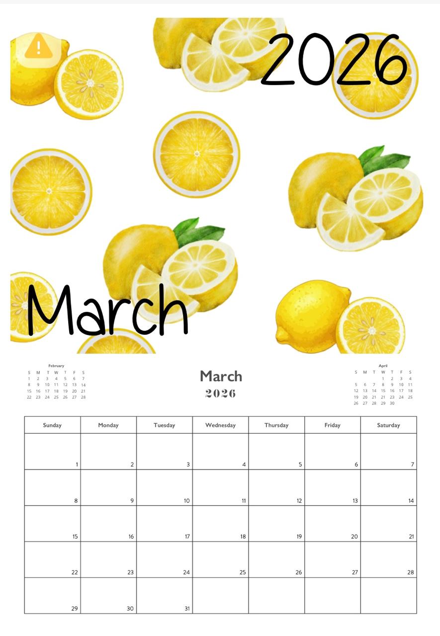 A3 Wiro Wall Calendar 2026