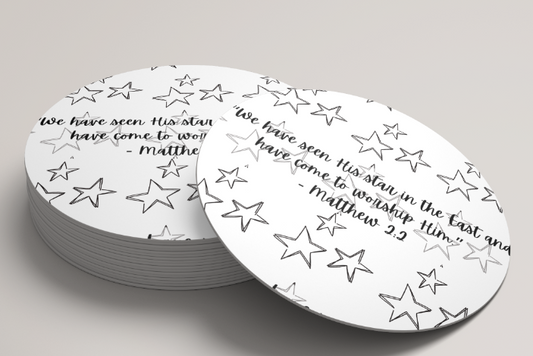 6x Christian Coffee Coasters